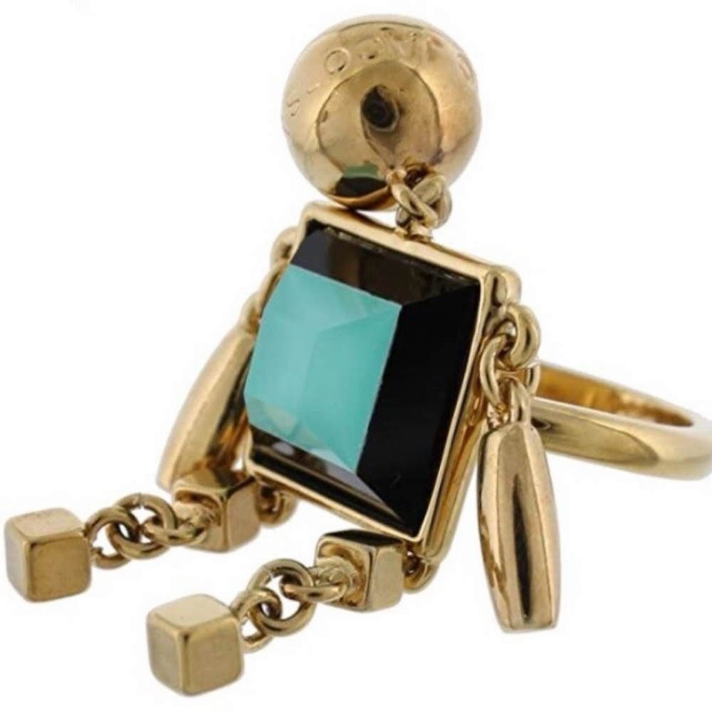 Marc By Marc Jacobs Gold and black ring size 6